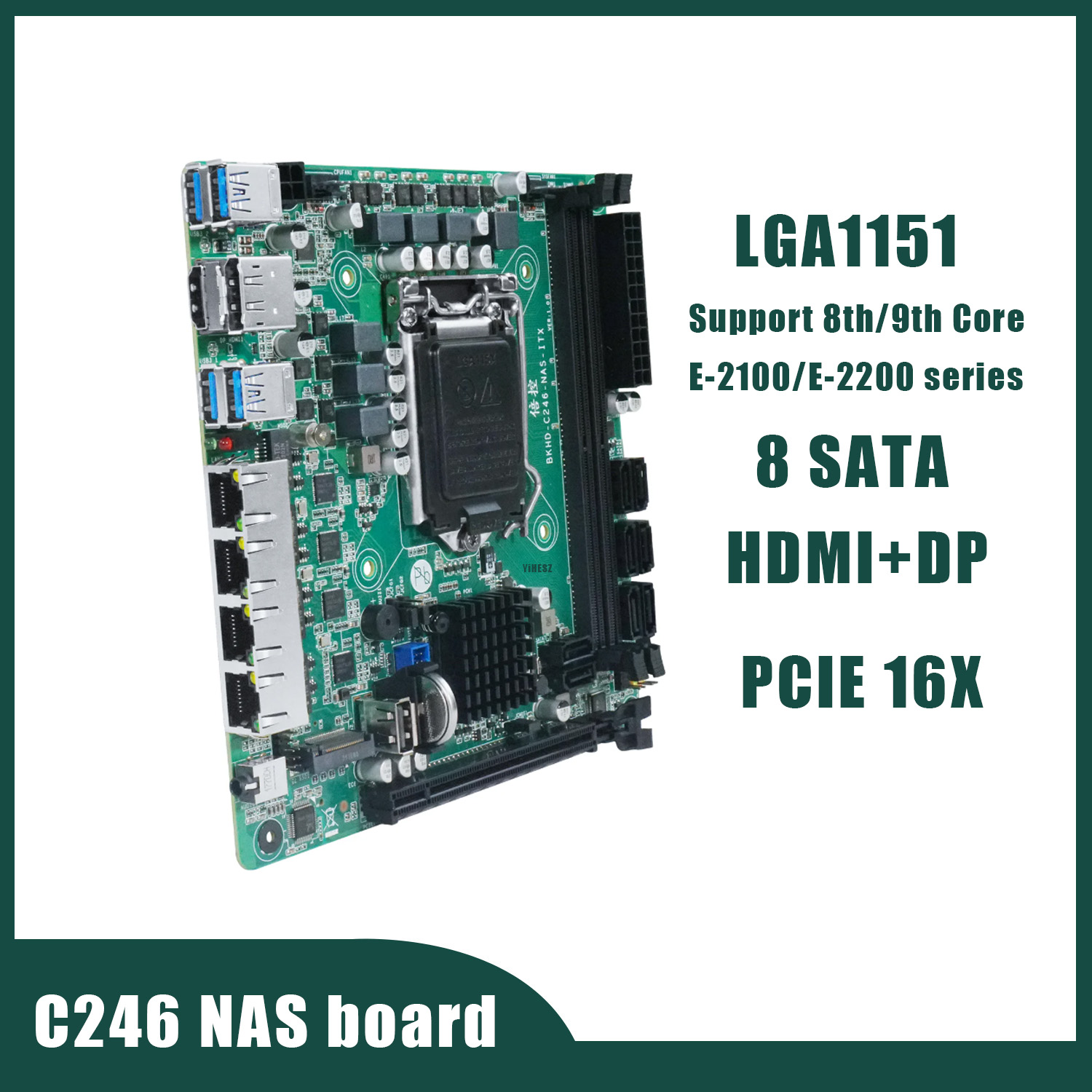 Nas Motherboard 8 Sata Mini Itx - C246 NAS Motherboard 8 SATA 3.0