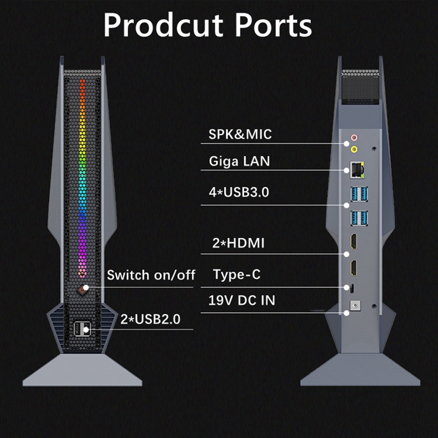 Office AI Gaming Mini PC Core  - Intel Core I9 13900H Mini Pc ulasan dan harga